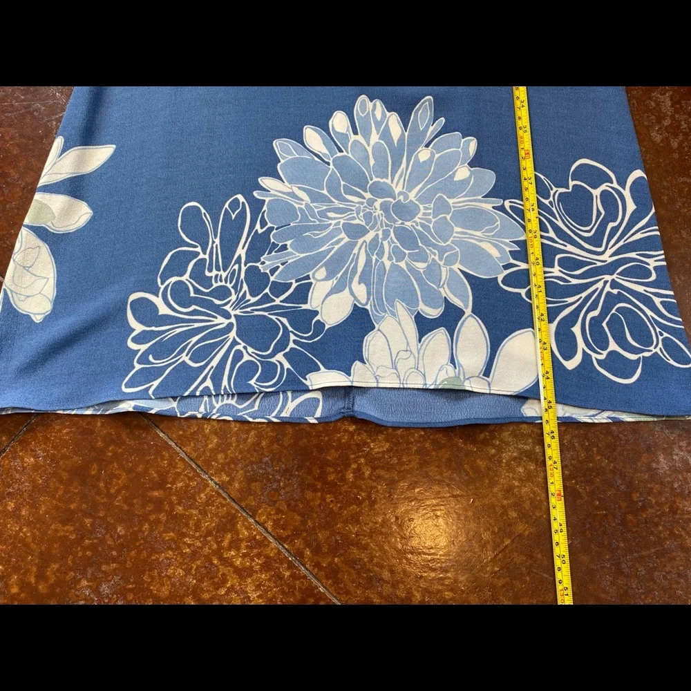 Old Navy Outlet Maxi Dress Floral Blue/White 2 - Picture 4 of 6